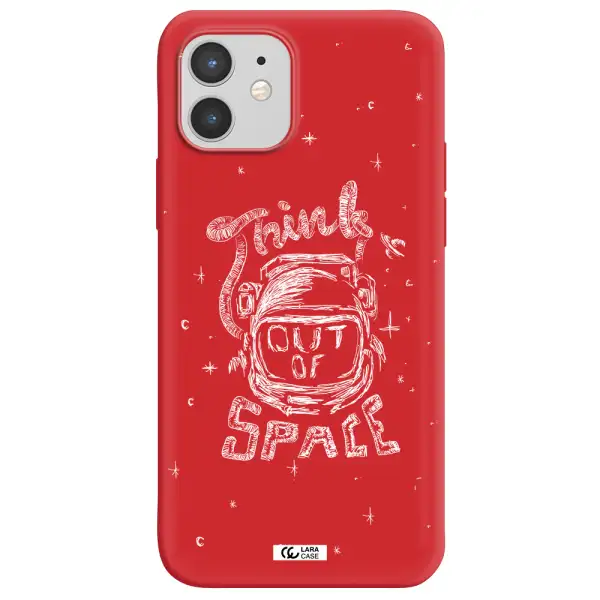 Think Out Of Space Apple iPhone 12 mini Silicone Imperial Red Case
