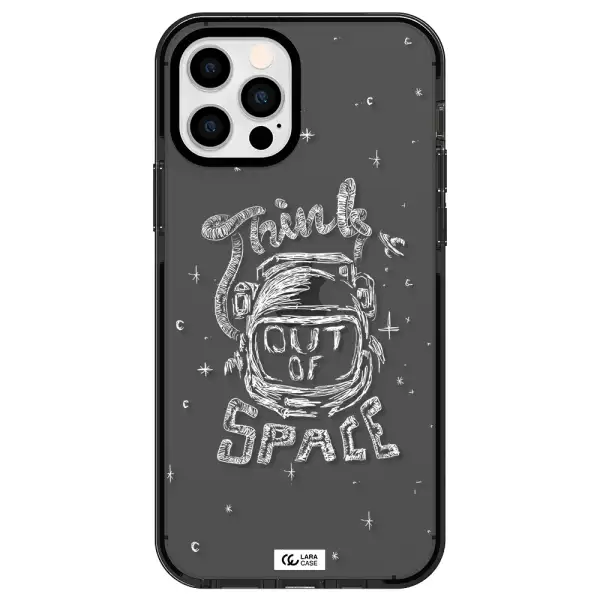 Think Out Of Space Apple iPhone 12 pro impact Smoke Black Case