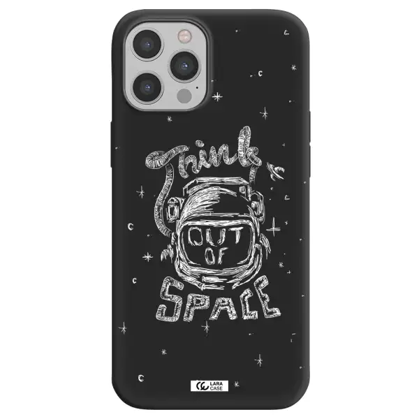 Think Out Of Space Apple iPhone 12 pro max Silicone black Case