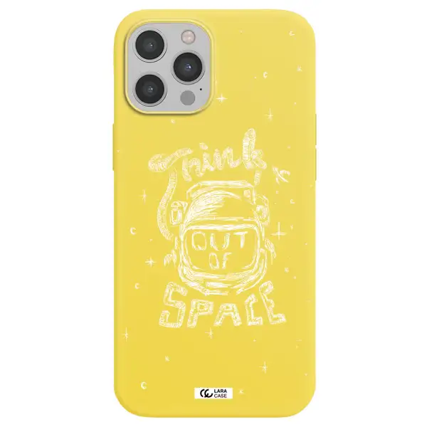 Think Out Of Space Apple iPhone 12 pro max Silicone canary yellow Case