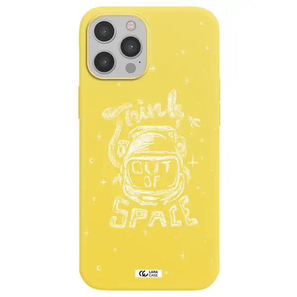 Think Out Of Space Apple iPhone 12 pro Silicone canary yellow Case