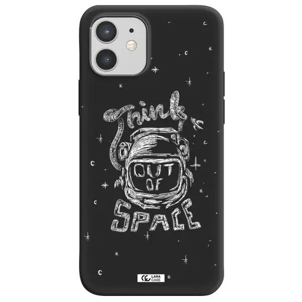 Think Out Of Space Apple iPhone 12 Silicone black Case