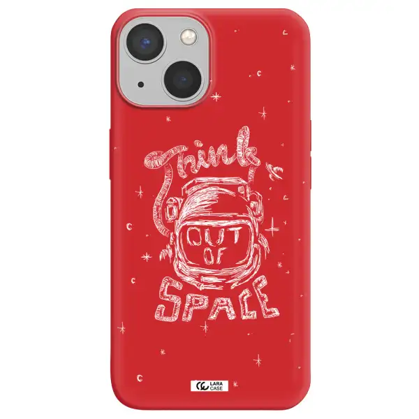 Think Out Of Space Apple iPhone 13 Silicone Imperial Red Case