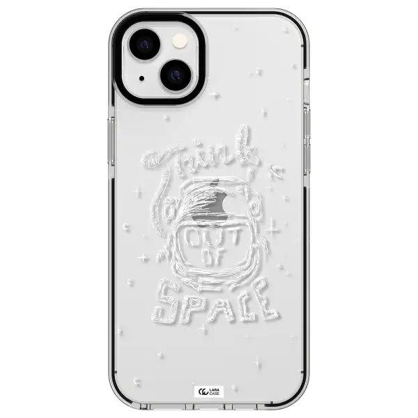 Think Out Of Space Apple iPhone 14 plus impact black border Case