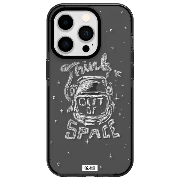 Think Out Of Space Apple iPhone 14 pro impact Smoke Black Case