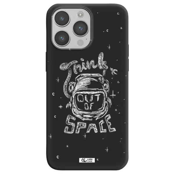 Think Out Of Space Apple iPhone 14 pro max Silicone black Case