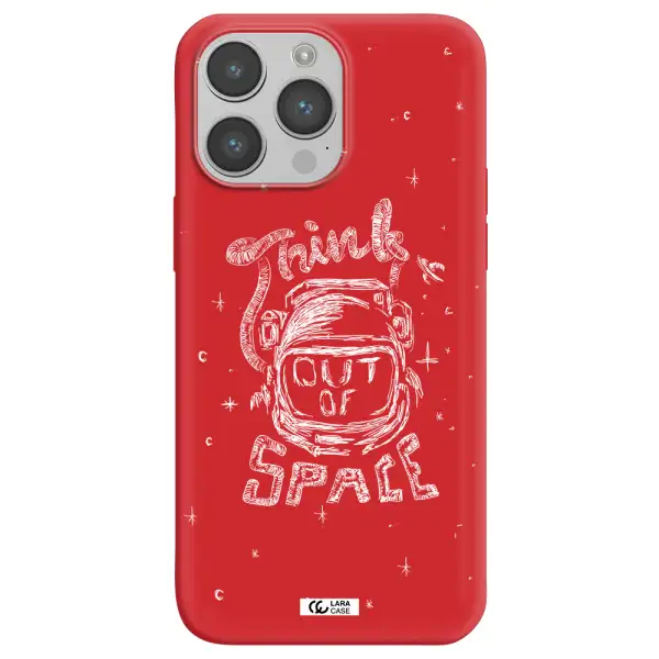 Think Out Of Space Apple iPhone 14 pro max Silicone Imperial Red Case