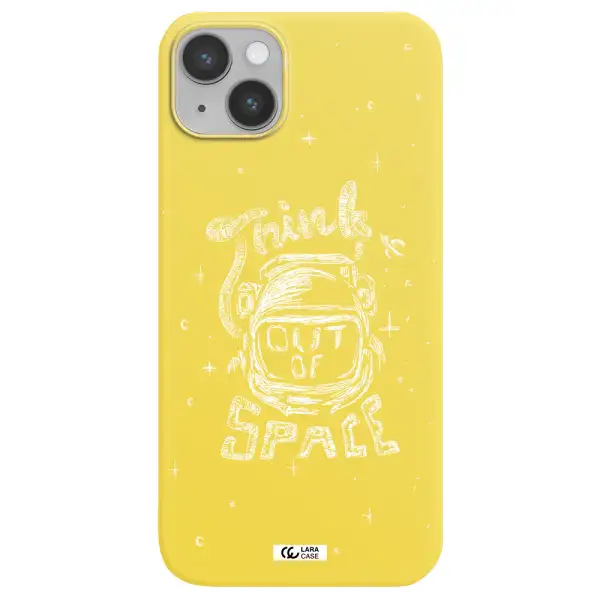 Think Out Of Space Apple iPhone 14 Silicone canary yellow Case