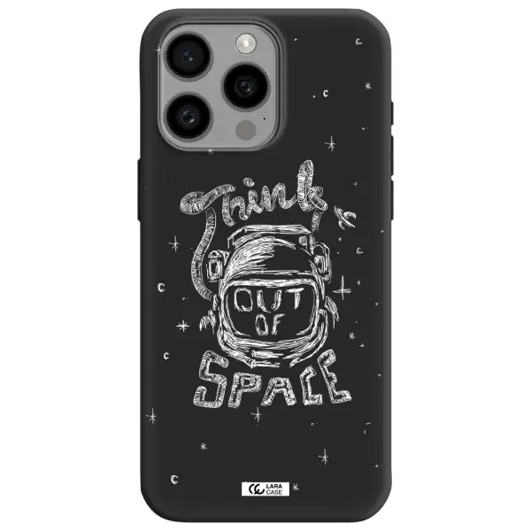 Think Out Of Space Apple Iphone 15 Pro max Silicone black Case