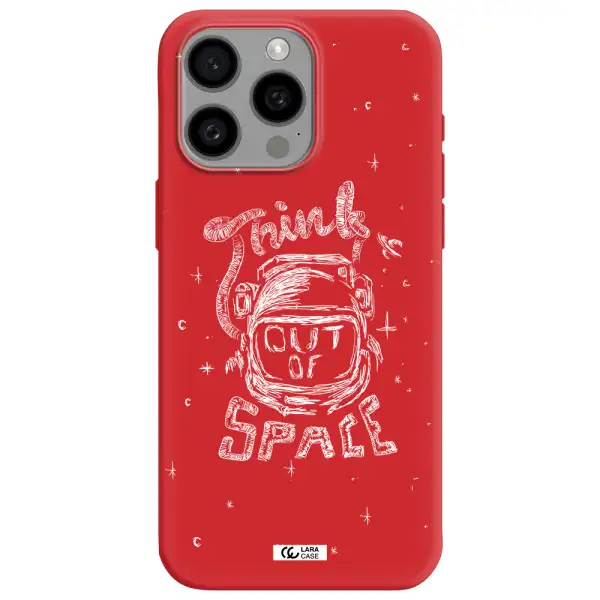 Think Out Of Space Apple Iphone 15 Pro Max Silicone Imperial Red Case