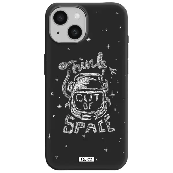 Think Out Of Space Apple iPhone 15 Silicone black Case
