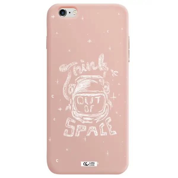 Think Out Of Space Apple iPhone 6 plus Silicone pastel pink Case