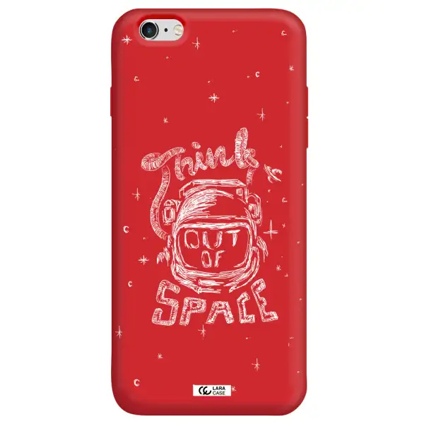 Think Out Of Space Apple iPhone 6 s plus Silicone Imperial Red Case