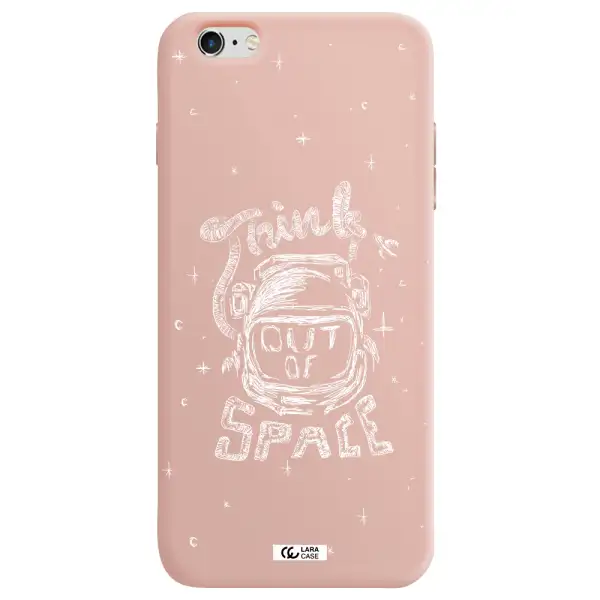 Think Out Of Space Apple iPhone 6 s plus Silicone pastel pink Case