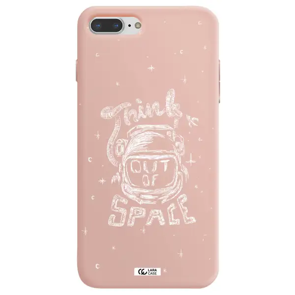 Think Out Of Space Apple iPhone 7 plus Silicone pastel pink Case