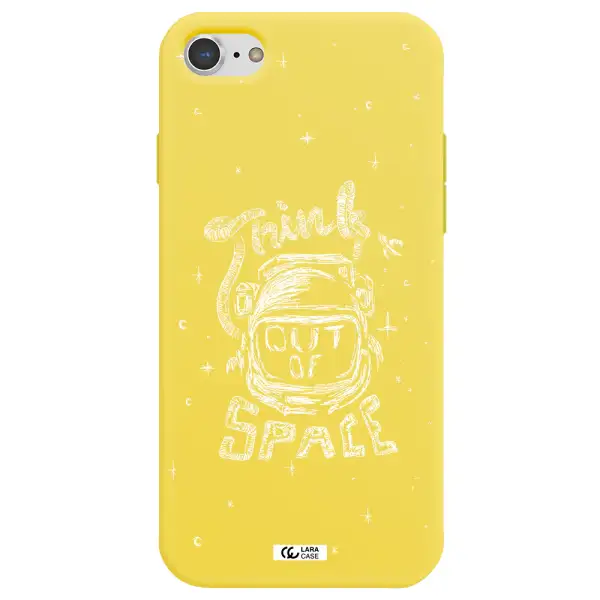 Think Out Of Space Apple iPhone 7 Silicone canary yellow Case