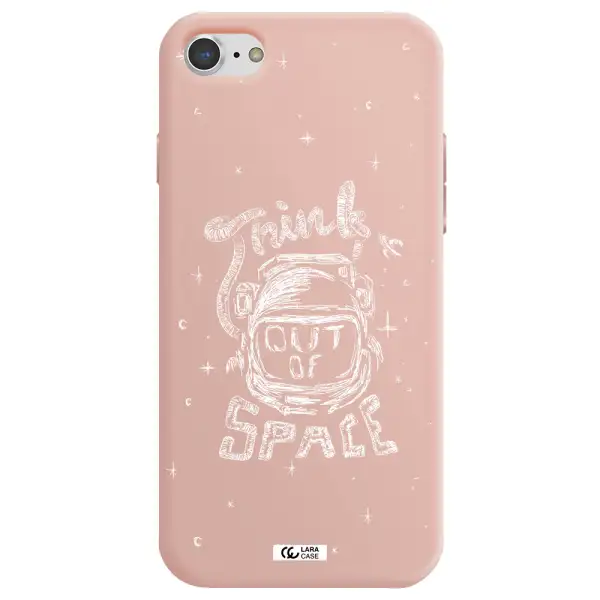 Think Out Of Space Apple iPhone 7 Silicone pastel pink Case
