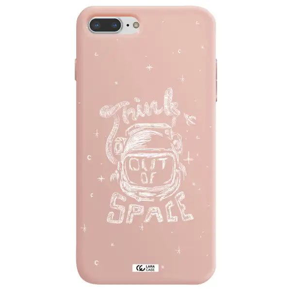 Think Out Of Space Apple iPhone 8 plus Silicone pastel pink Case