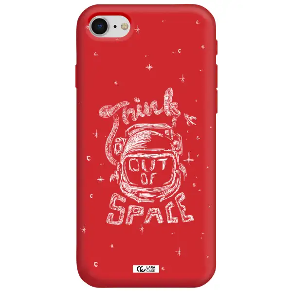 Think Out Of Space Apple iPhone se 2020 Silicone Imperial Red Case