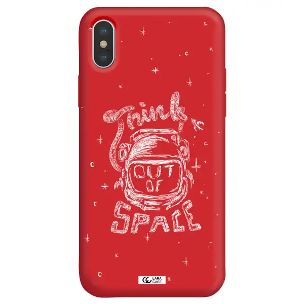 Think Out Of Space Apple iPhone XS Silicone Imperial Red Case