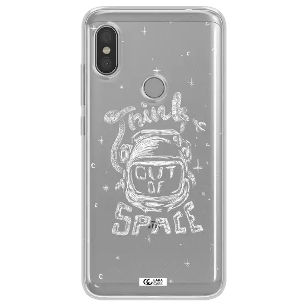 Think Out Of Space Xiaomi Redmi Note 6 Pro Clear TPU Case