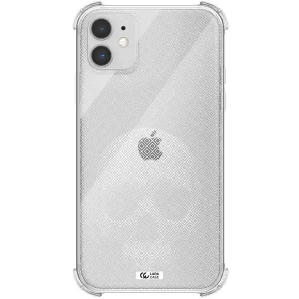Skull Line Pattern Apple iPhone 11 Clear PC Case