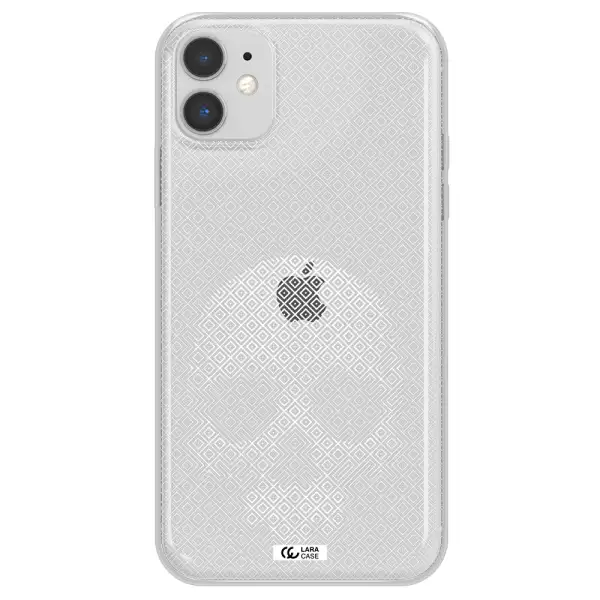 Skull Line Pattern Apple iPhone 11 Clear TPU Case