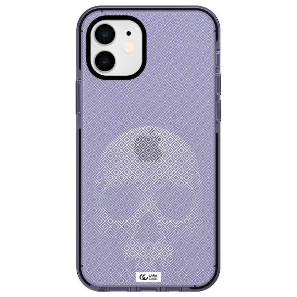 Skull Line Pattern Apple iPhone 11 impact Lilac Case