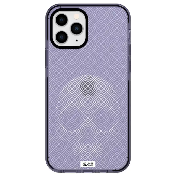 Skull Line Pattern Apple iPhone 11 pro impact Lilac Case