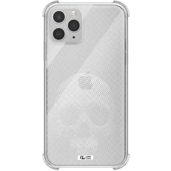 Skull Line Pattern Apple iPhone 11 pro max Clear PC Case