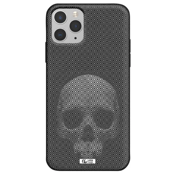Skull Line Pattern Apple iPhone 11 pro Silicone black Case