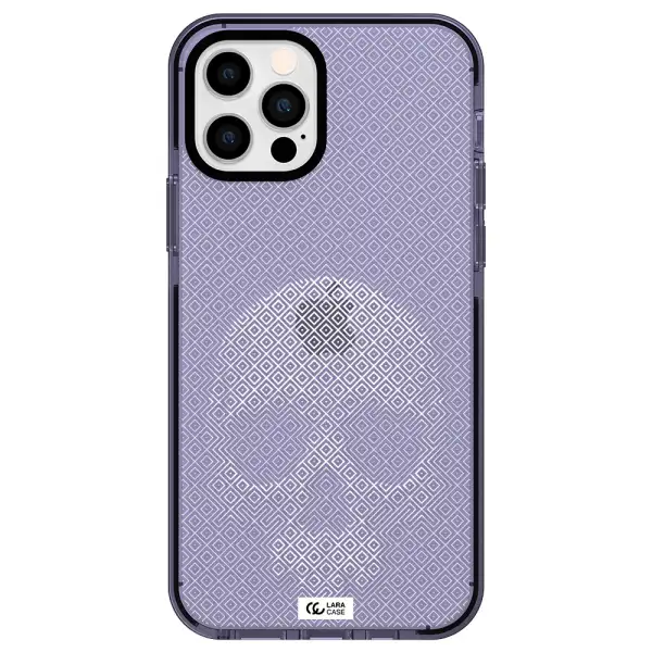 Skull Line Pattern Apple iPhone 12 pro impact Lilac Case