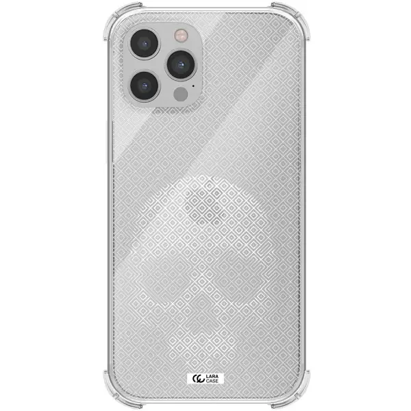 Skull Line Pattern Apple iPhone 12 pro max Clear PC Case