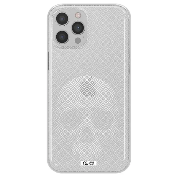 Skull Line Pattern Apple iPhone 12 pro max Clear TPU Case