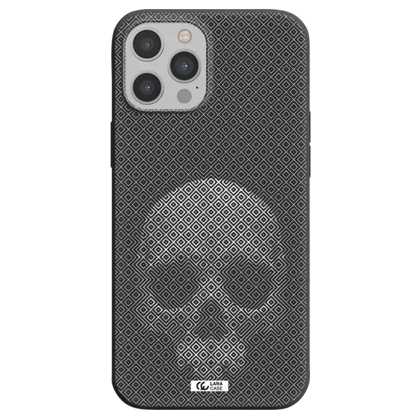 Skull Line Pattern Apple iPhone 12 pro Silicone black Case