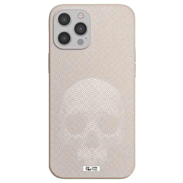 Skull Line Pattern Apple iPhone 12 pro Silicone Stone Case