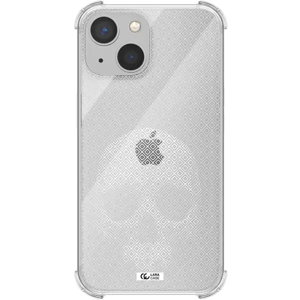 Skull Line Pattern Apple iPhone 13 mini Clear PC Case