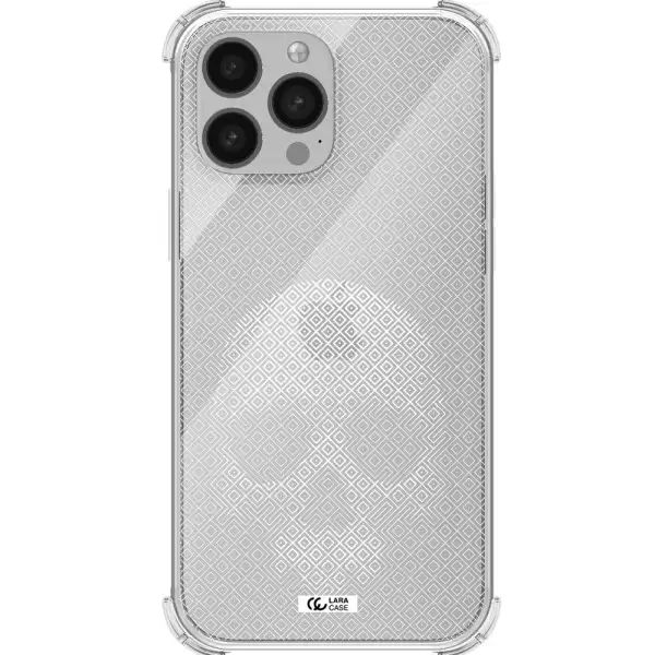 Skull Line Pattern Apple iPhone 13 Pro Max Clear PC Case