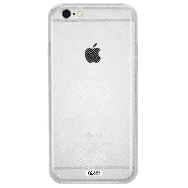 Skull Line Pattern Apple iPhone 6 Clear TPU Case