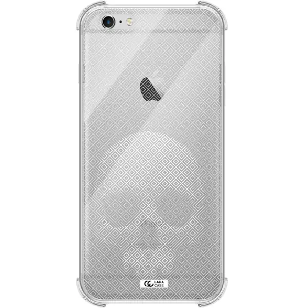 Skull Line Pattern Apple iPhone 6 plus Clear PC Case