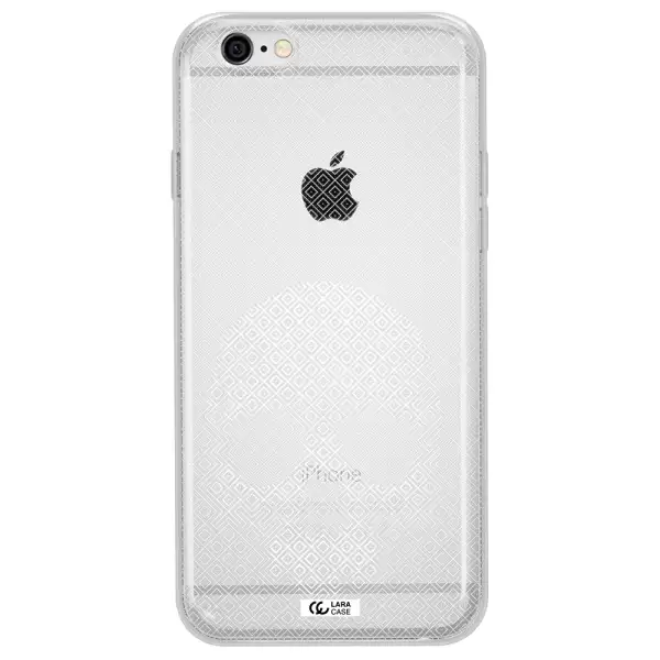 Skull Line Pattern Apple iPhone 6 plus Clear TPU Case