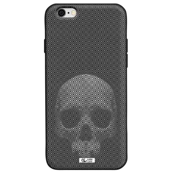 Skull Line Pattern Apple iPhone 6 Silicone black Case