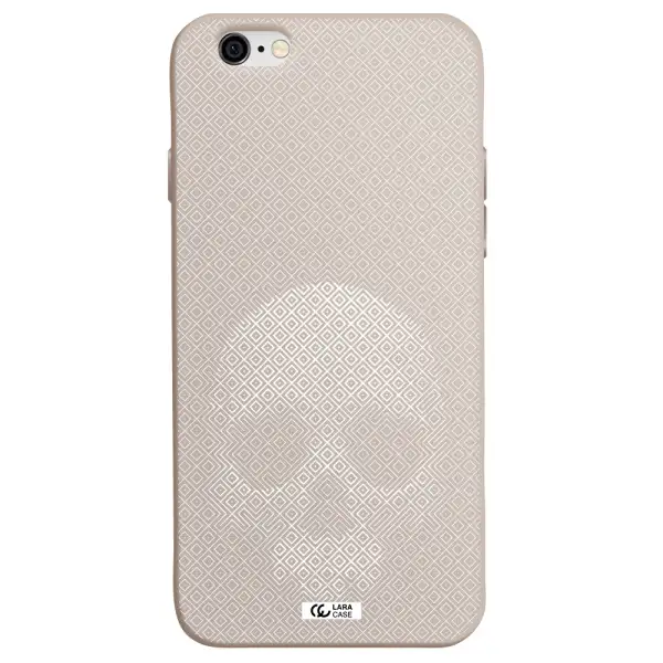 Skull Line Pattern Apple iPhone 6 Silicone Stone Case