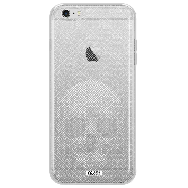 Skull Line Pattern Apple iPhone 6S Clear TPU Case