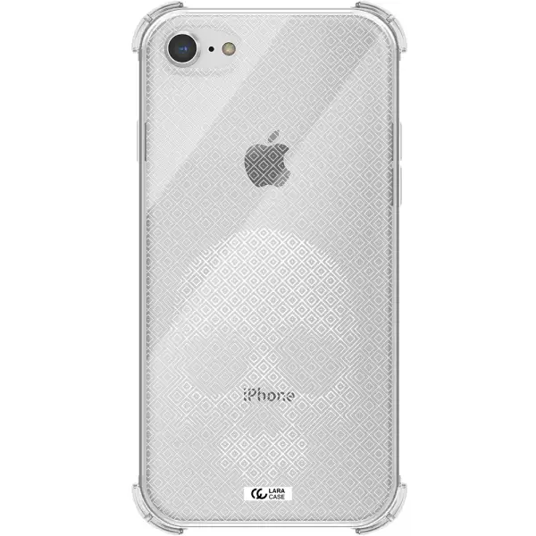 Skull Line Pattern Apple iPhone 7 Clear PC Case