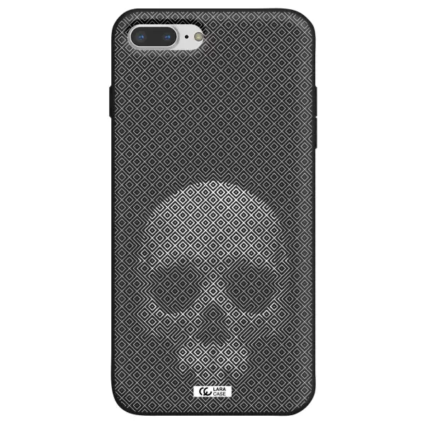 Skull Line Pattern Apple iPhone 7 plus Silicone black Case