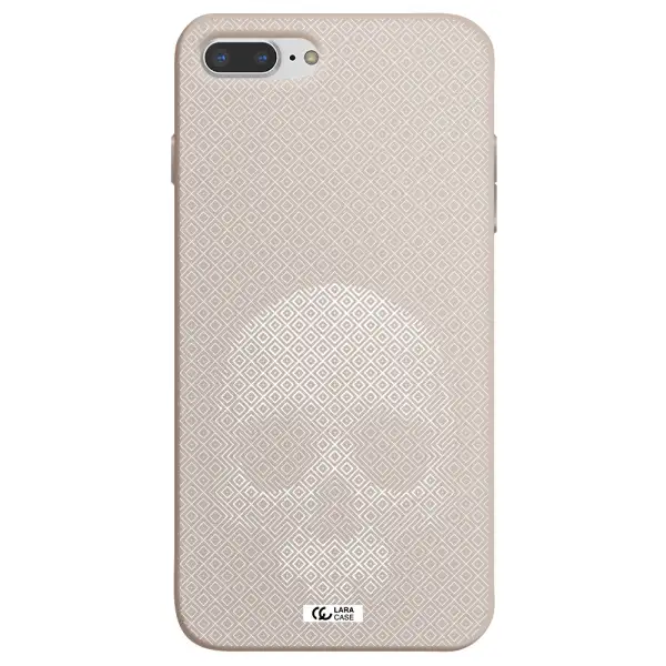 Skull Line Pattern Apple iPhone 8 plus Silicone Stone Case
