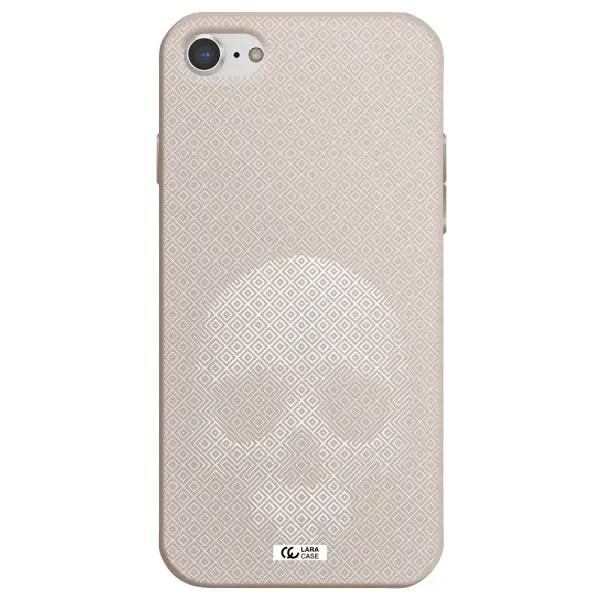 Skull Line Pattern Apple iPhone 8 Silicone Stone Case