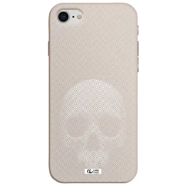 Skull Line Pattern Apple iPhone se 2020 Silicone Stone Case