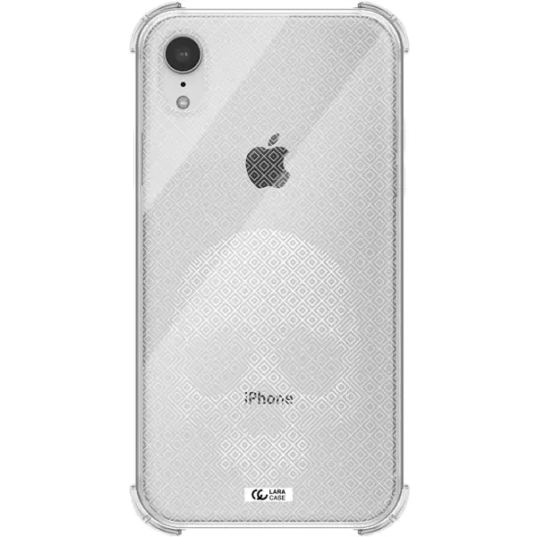 Skull Line Pattern Apple iPhone XR Clear PC Case